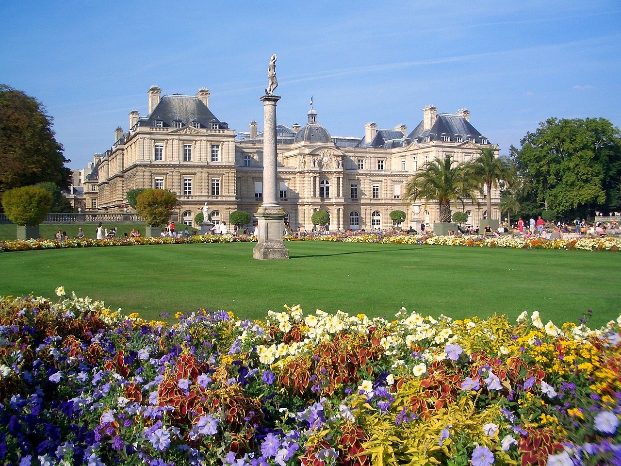 Palais de Luxembourg as the centerpiece of the Luxembourg Gardens in Paris