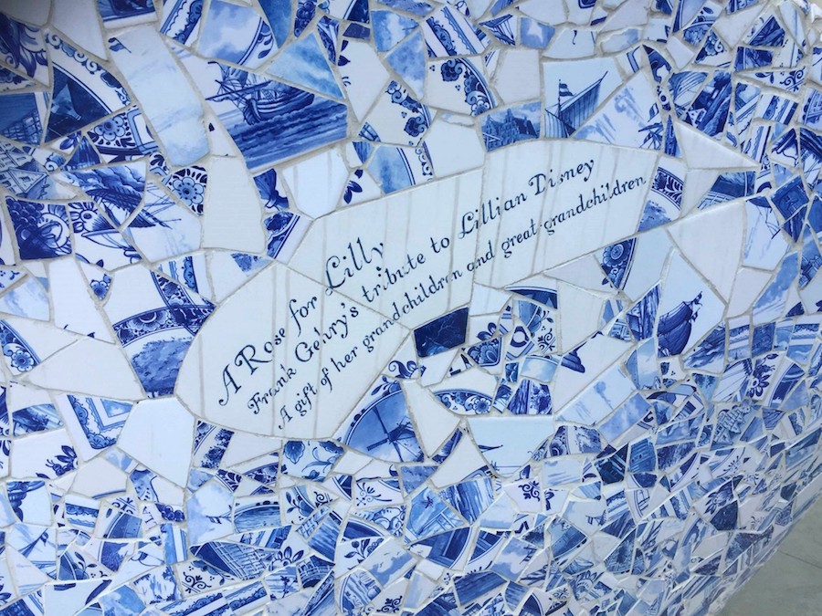 A Rose for Lilly mosaic at the Walt Disney Concert Hall