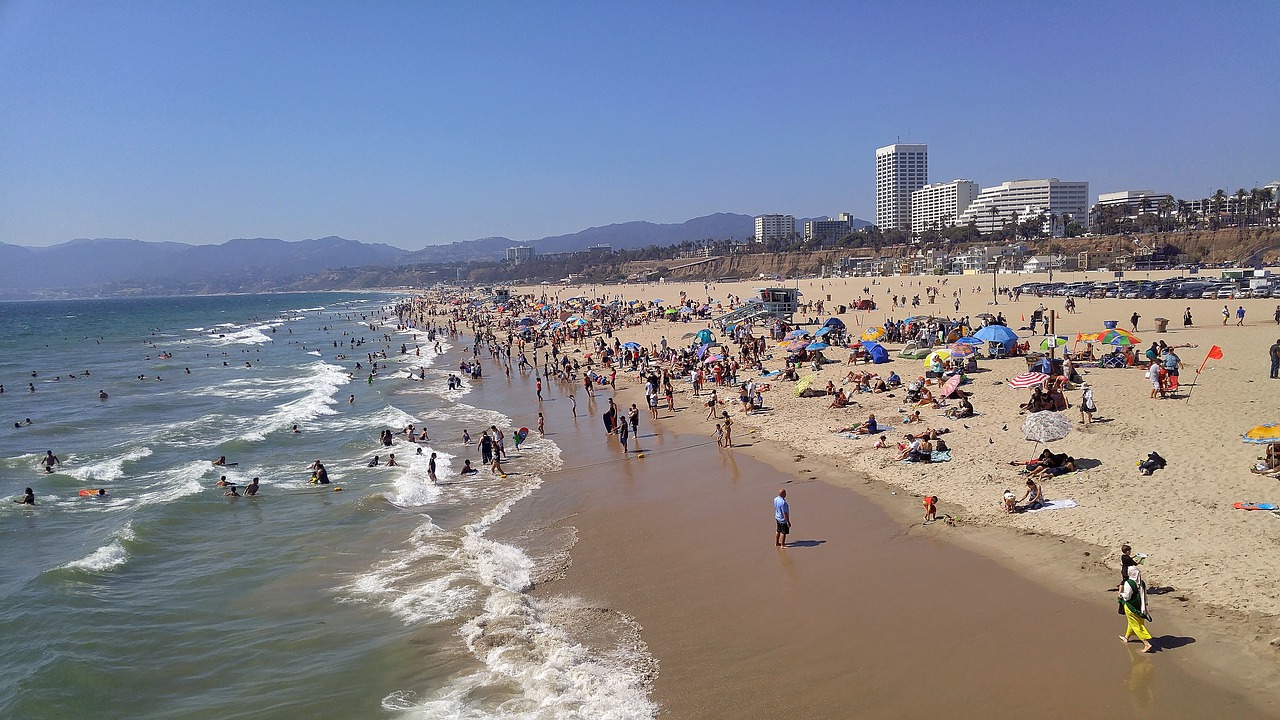 Santa Monica beach near Los Angeles