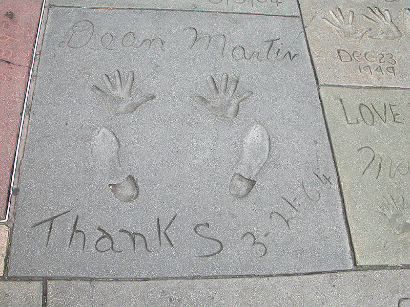 Dean Martin prints at Chinese Theatre