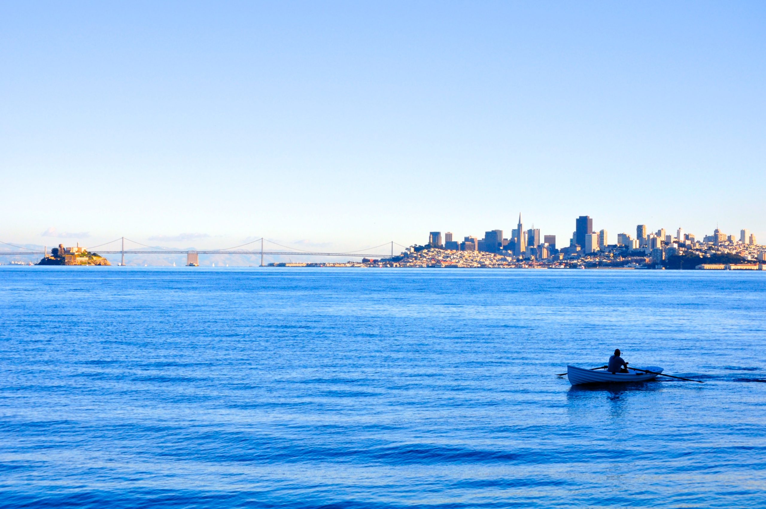 San Francisco Bay with skyline and Bay Bridge view