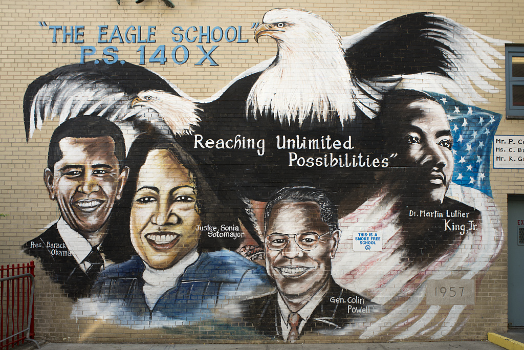 Bronx eagle MLK Obama mural