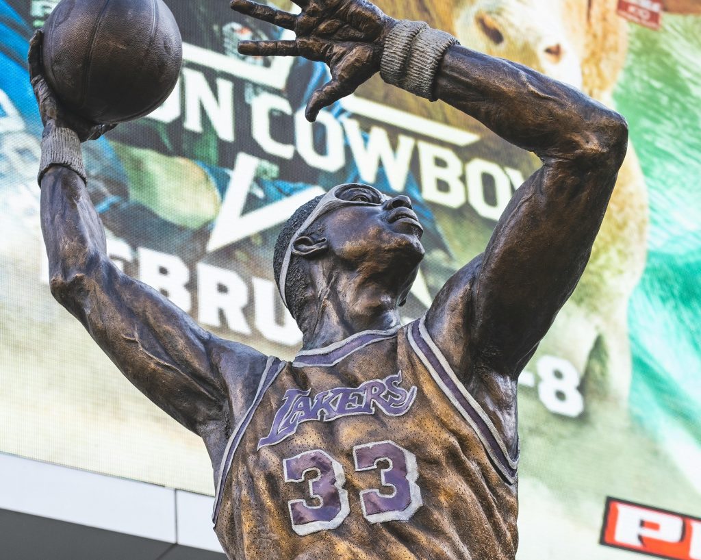 Statue of Kareem Abdul Jabbar in Los Angeles