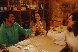 Guests enjoying during Wine and Food Tasting in Barcelona