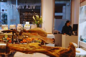 Inside Vila Vini Teca store for Wine and Food Tasting in Barcelona