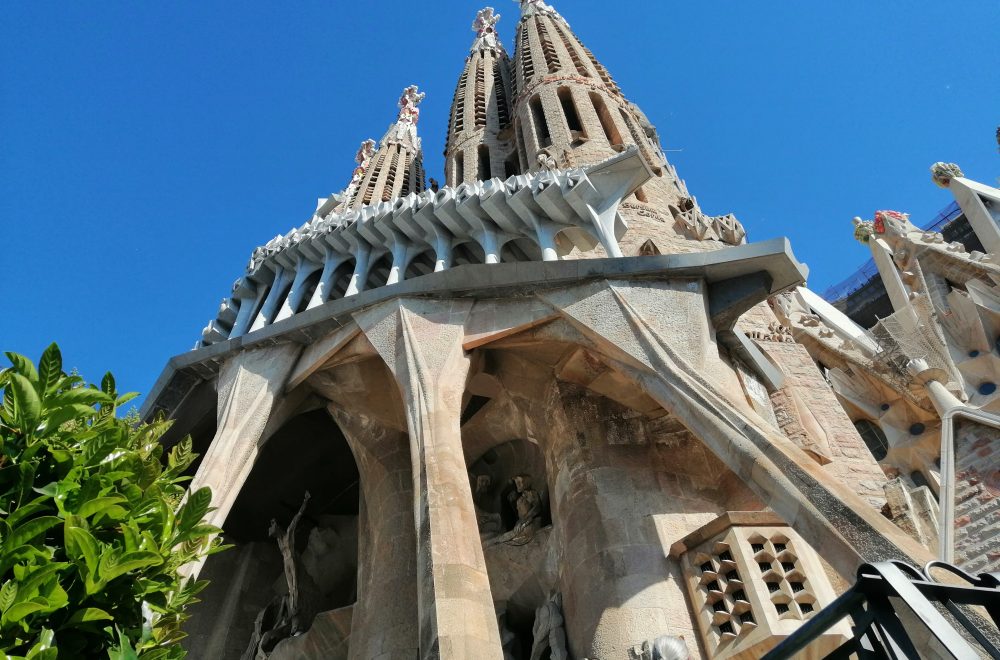 Sagrada Familia view of the doors