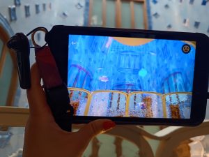 Close up of display with visual guide in Casa Batlló