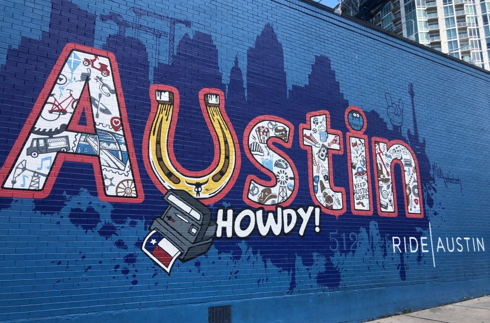 Austin painted wall mural Austin Texas
