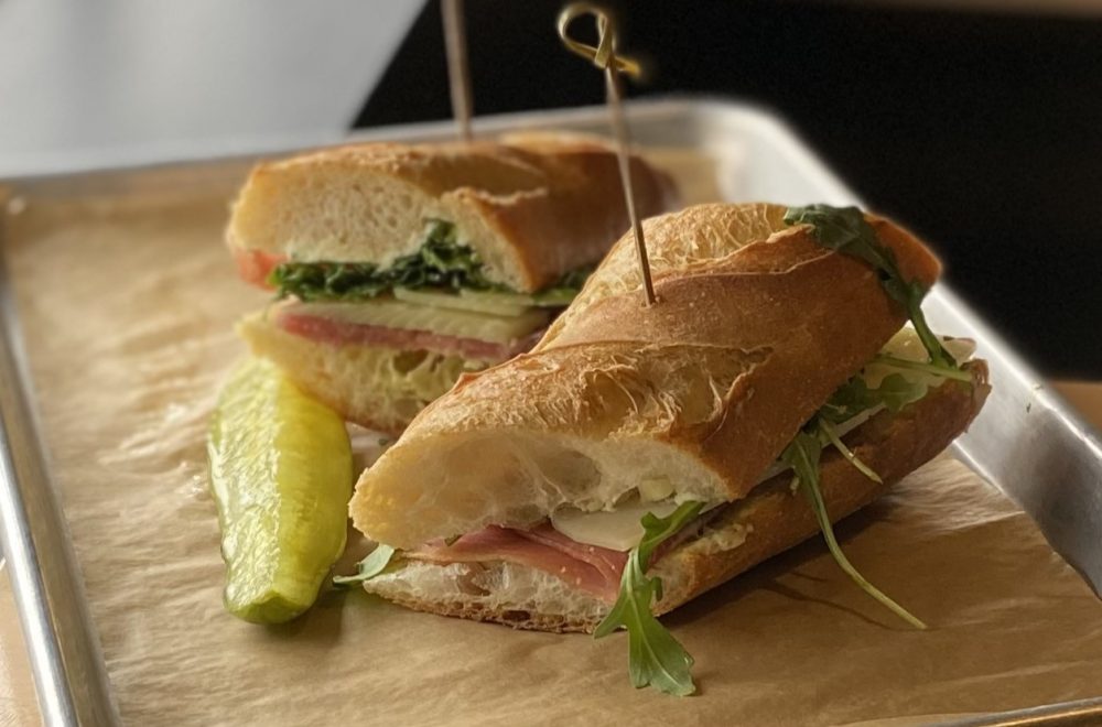 prosciutto baguette from Easy Tiger on Austin food tour