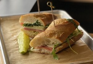 prosciutto baguette from Easy Tiger on Austin food tour