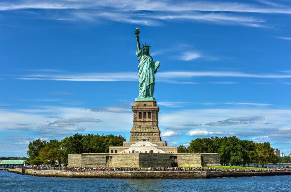 The Statue of Liberty from Liberty Harbor.