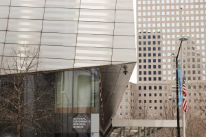 Entrance of National September 11 Memorial Museum in New York City
