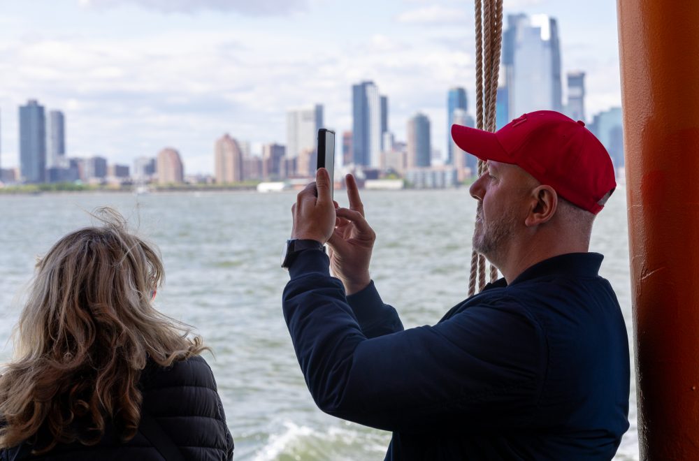 Guest taking a photo during tour in New York