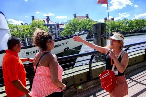ExperienceFirst guide leading the best Statue of Liberty tour