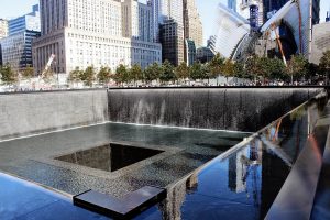 fountain at the 9/11 Memorial at Ground Zero NYC