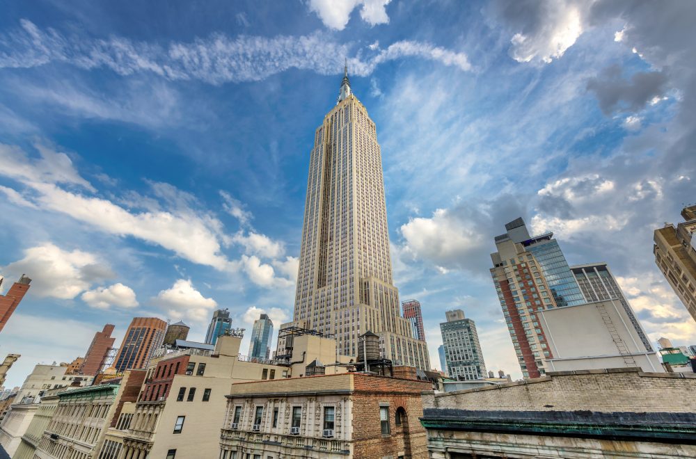 New York City. Manhattan downtown skyline with Empire State Building, NY, USA.