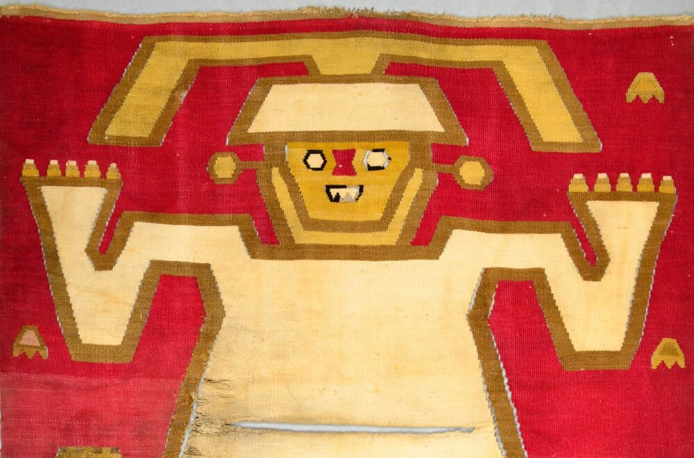 Tapestry Panel Fragment hanging in the Met in NYC