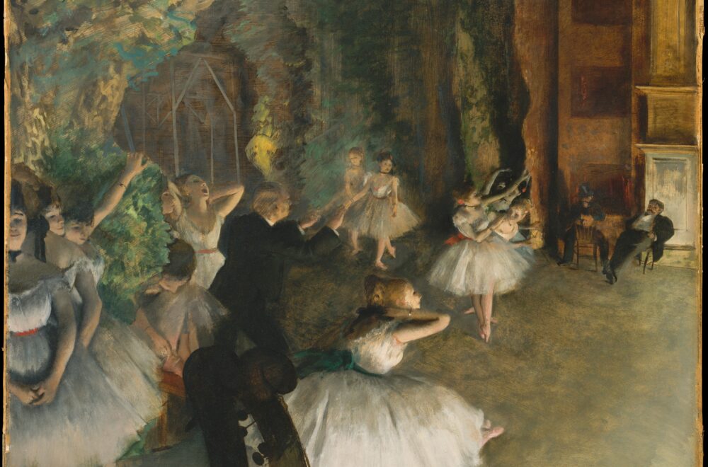 The Rehearsal of the Ballet Onstage by Edgar Degas