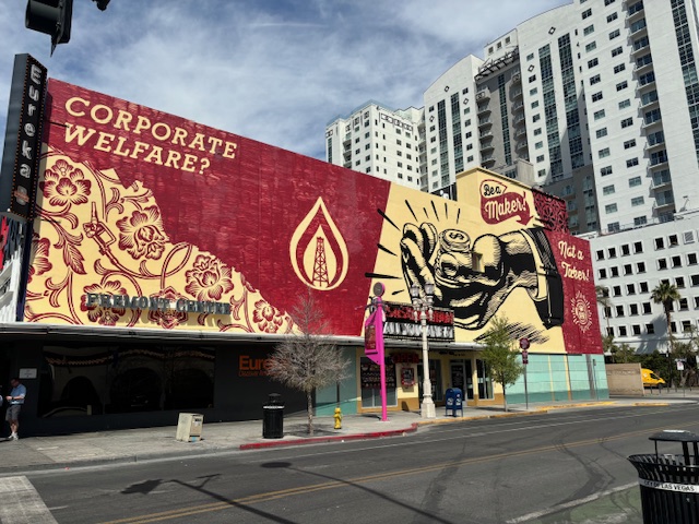 Street art on Fremont tour in downtown Las Vegas