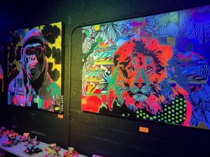 Neon-hued art in downtown Vegas