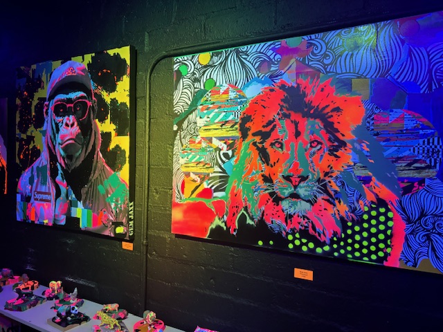 Neon-hued art in downtown Vegas