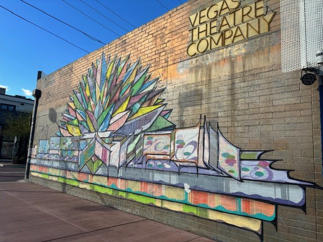 Vegas Theatre Company mural seen on Las Vegas walking tour