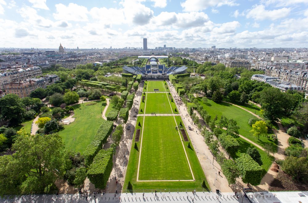 Aerial view from the Eiffel Tower during Eiffel Tower Guided Climb