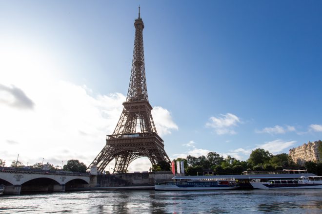 Eiffel Tower view from across the Seine