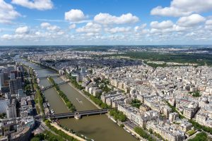 View from Eiffel Tower on a Sunny Day during Eiffel Tower Guided Climb