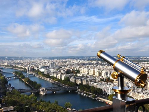 viewpoint from the Eiffel Tower on a guided tour