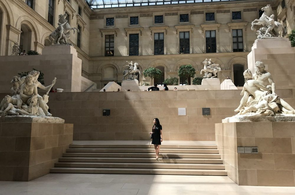 interior of the louvre for a self-guided tour