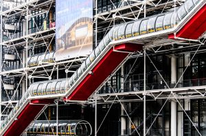 pompidou futurist staircase