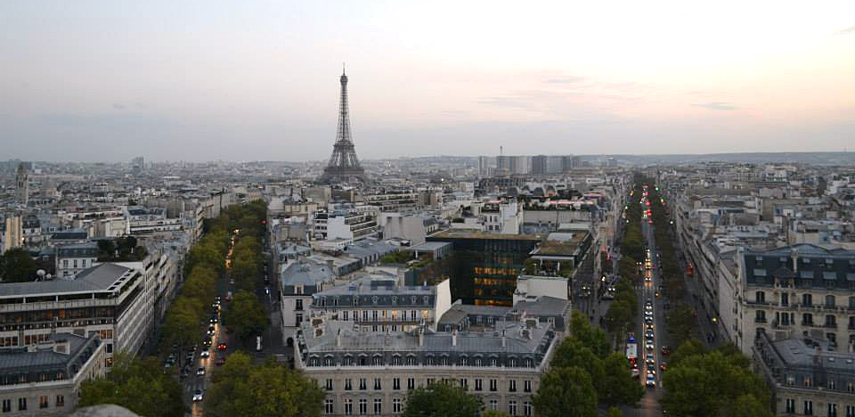 Arc de Triomphe view of the Eiffel Tower