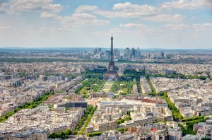 Paris cityscape from above