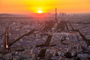 View from Montparnasse sunset