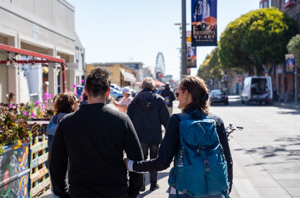 Guests walking during Fisherman_s Wharf tour