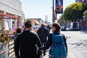 Guests walking during Fisherman_s Wharf tour