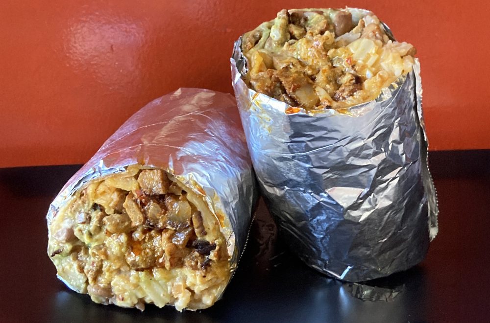 Mission burrito on SF food tour in the Mission District